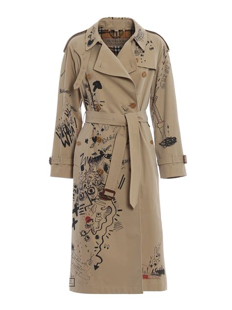 burberry doodle trench coat